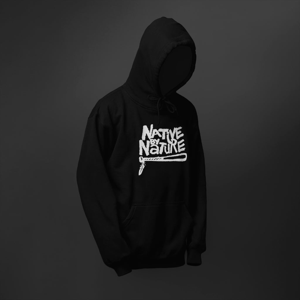Native By Nature Hoodie Bat OG design