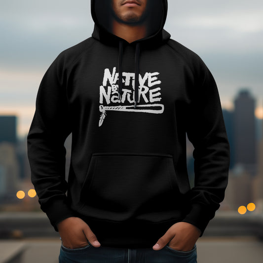 Native By Nature Hoodie Bat OG design