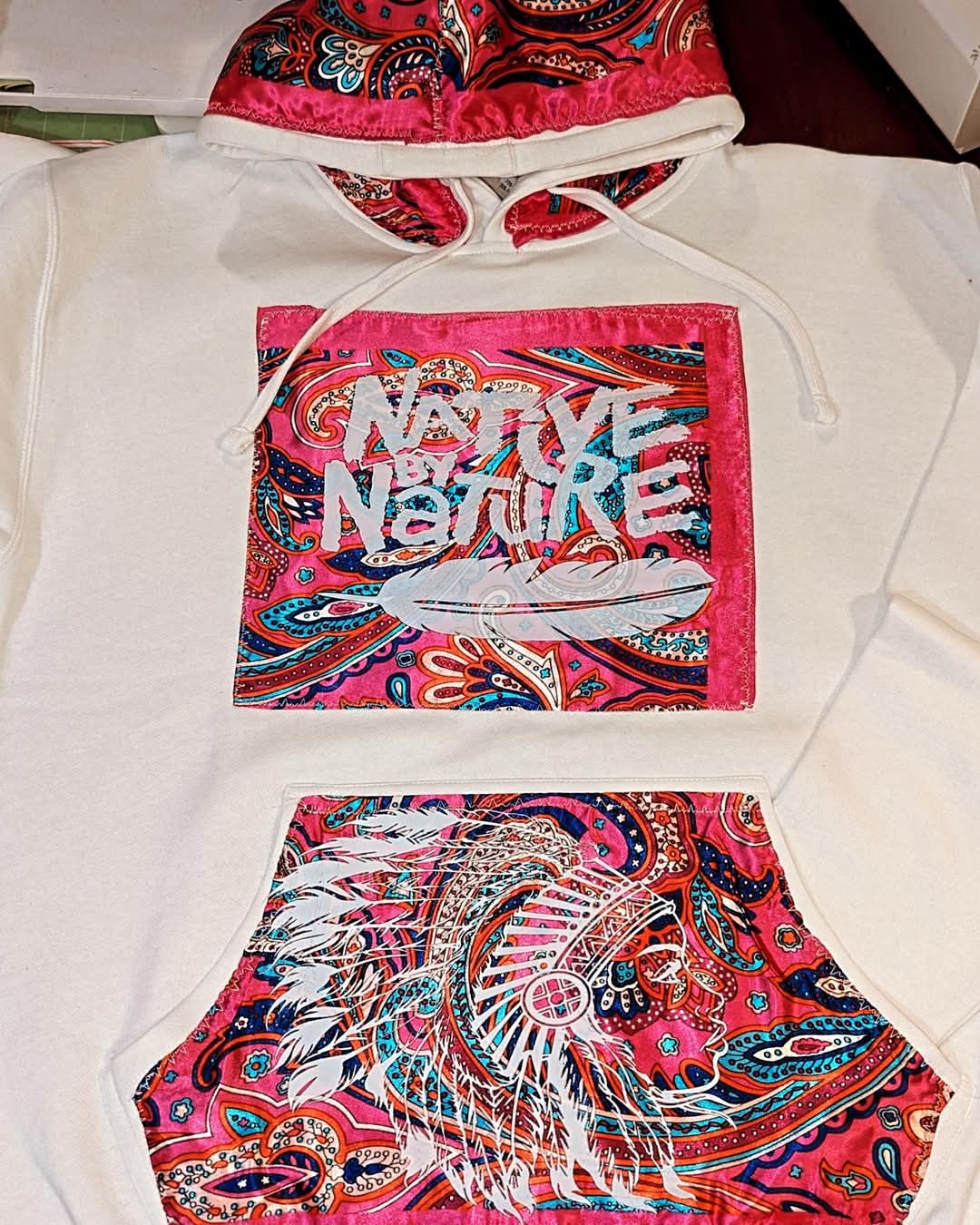 Warrior Woman feather mulberry silky silk design