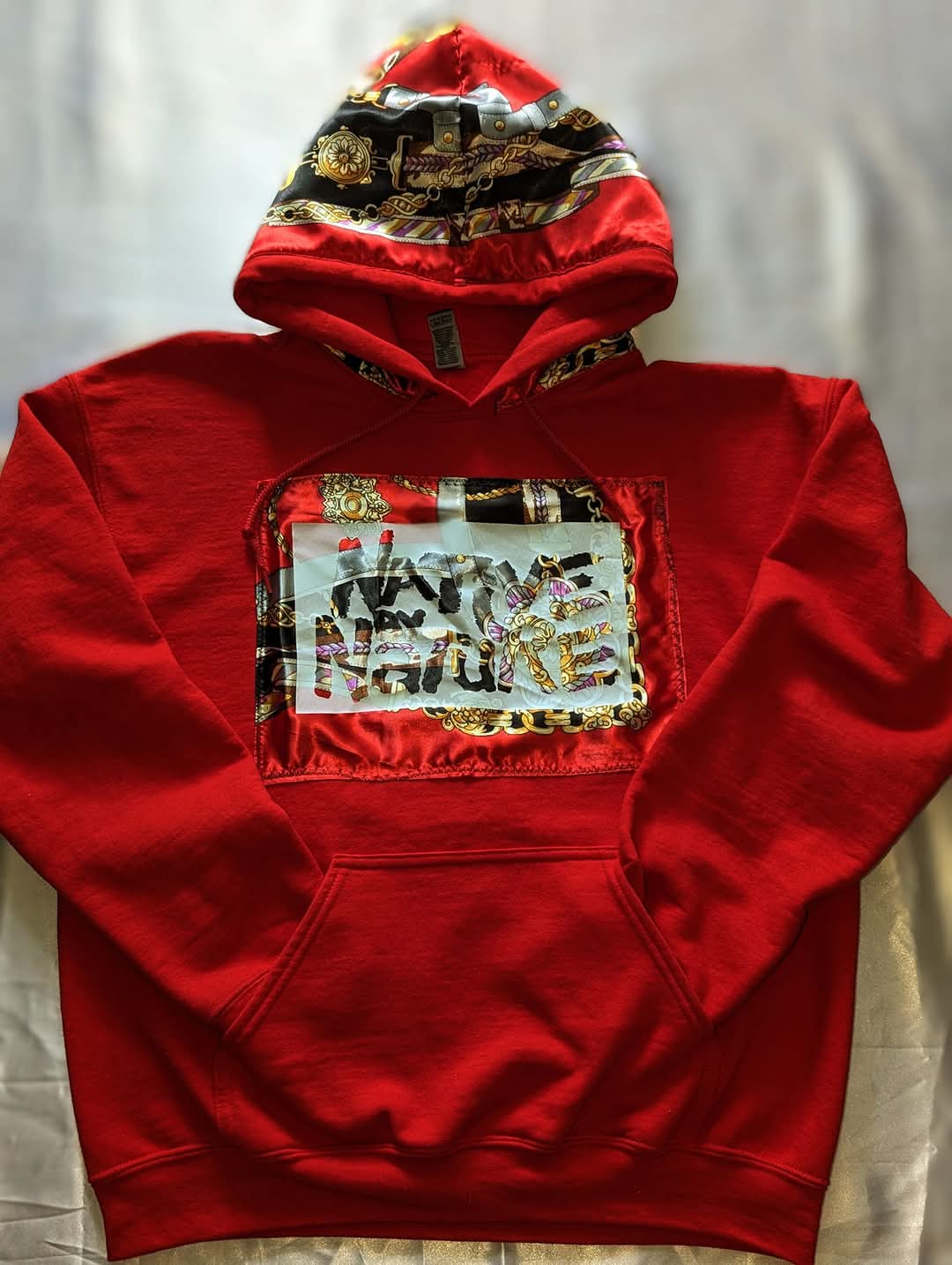 mulberry silky silk Red hoodie